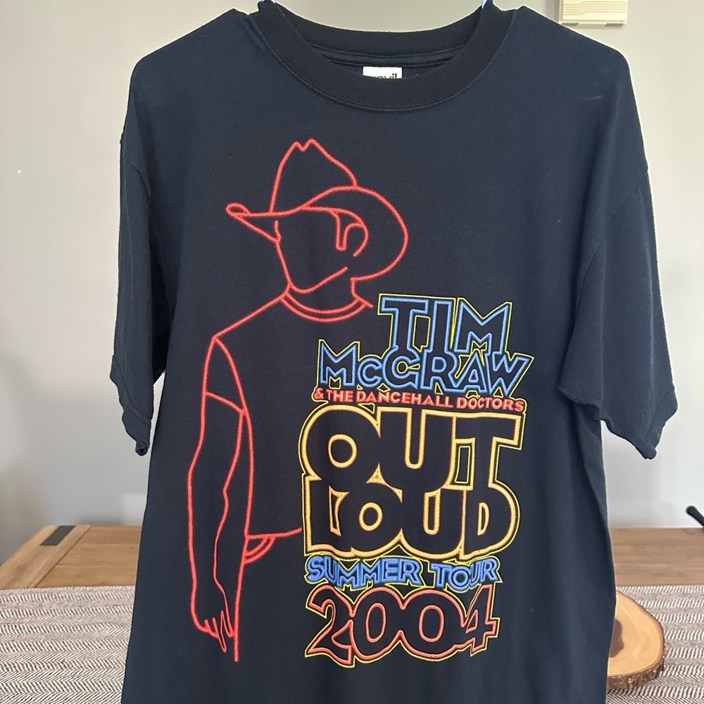 Tim McGraw Out Loud Summer Tour 2004 Short Sleeve Tee Mens L